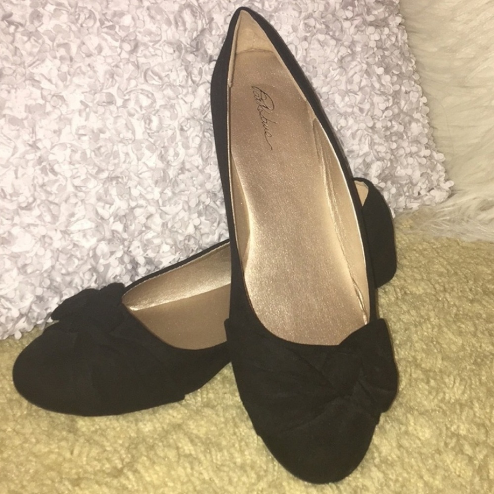 Black Bow Park Lane Ballerina Flats